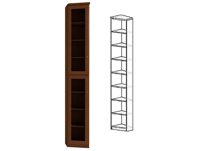 Шкаф для книг-7 СКОС (Стекло)