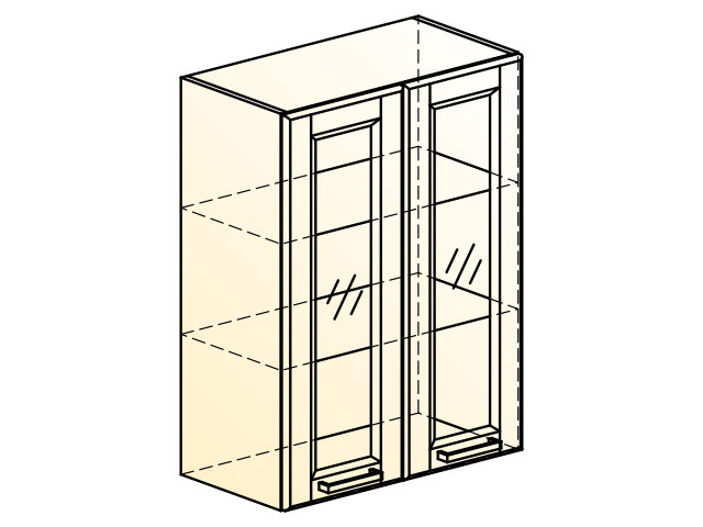 Прованс Шкаф навесной L600 H804 (2 дв. рам.)