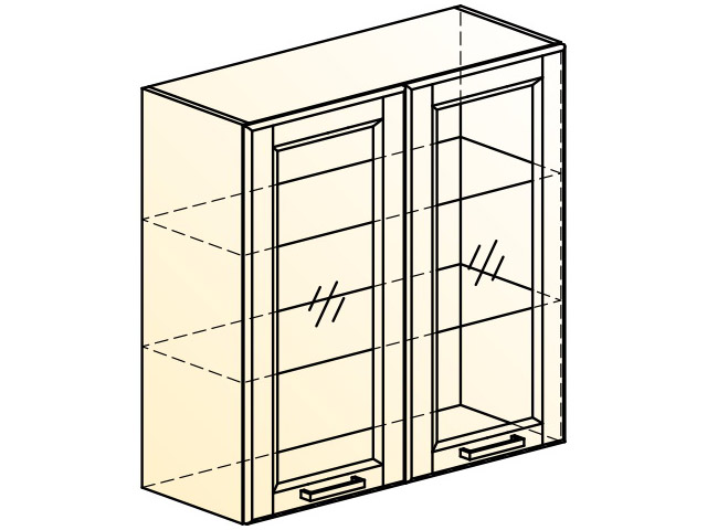 Прованс Шкаф навесной L800 H804 (2 дв. рам.)