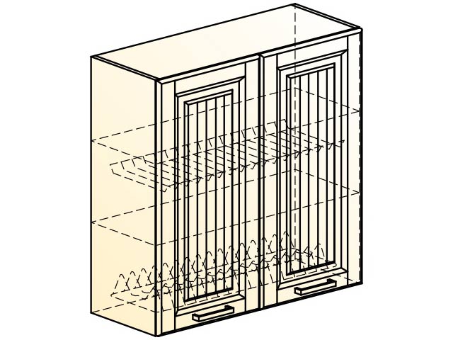Прованс Шкаф навесной под сушку L800 H804 (2 дв. гл.)