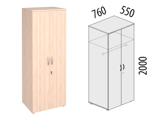 Шкаф для одежды большой с замком 63.42
